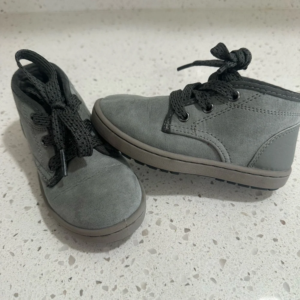 Carter's Kids Gray Boots with Black Laces